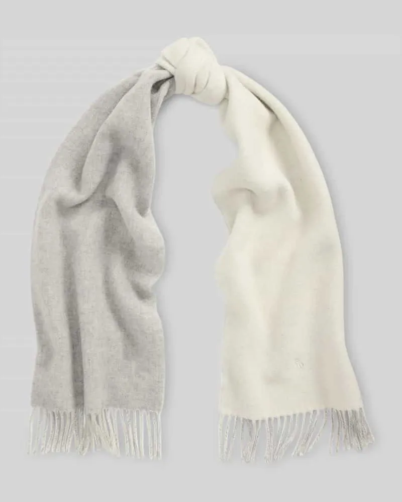 Ralph Lauren Schal aus reiner Wolle mit Logo-Stitching Offwhite