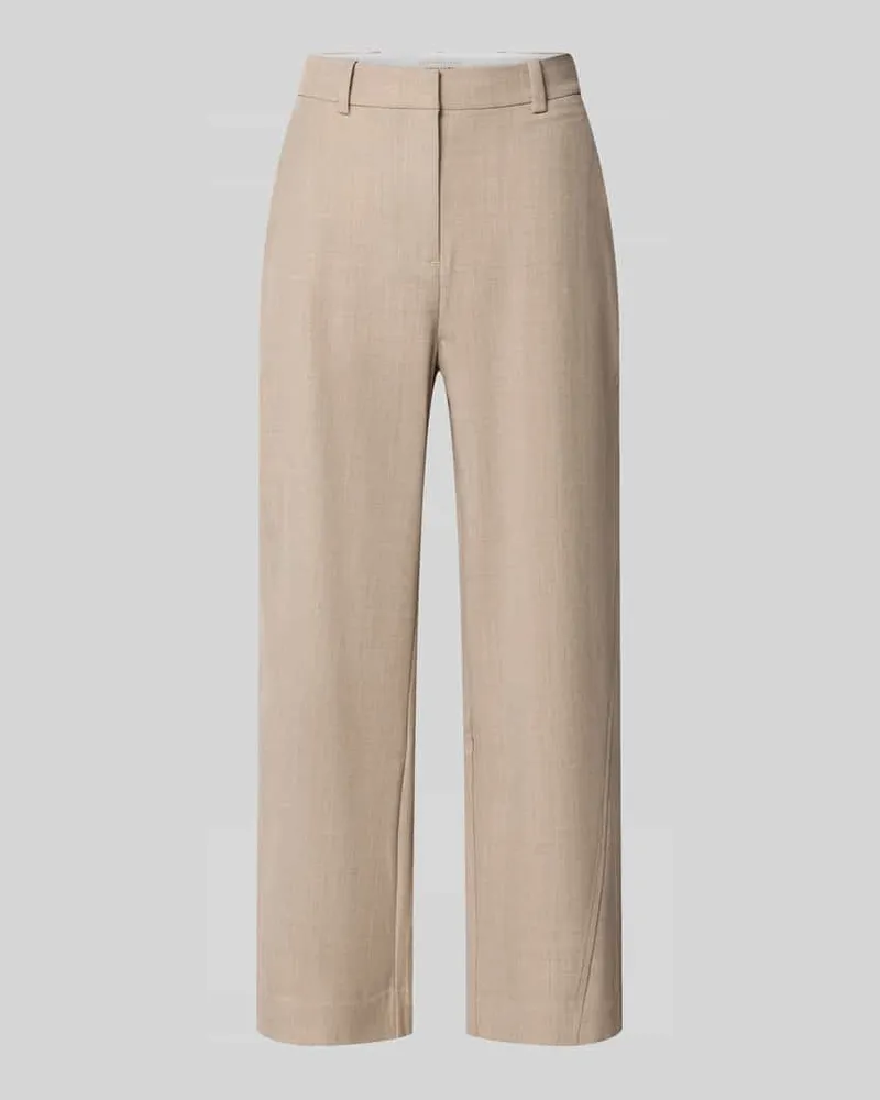 Stefanel Barrel Fit Hose aus Woll-Mix Ecru