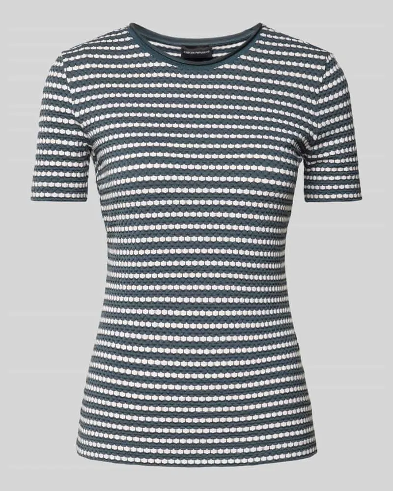 Emporio Armani T-Shirt mit Viskose-Anteil und Rundhalsausschnitt Dunkelgrau