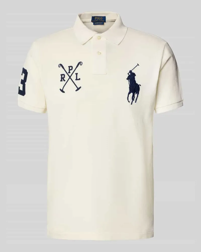 Ralph Lauren Poloshirt mit Label-Stitching Beige
