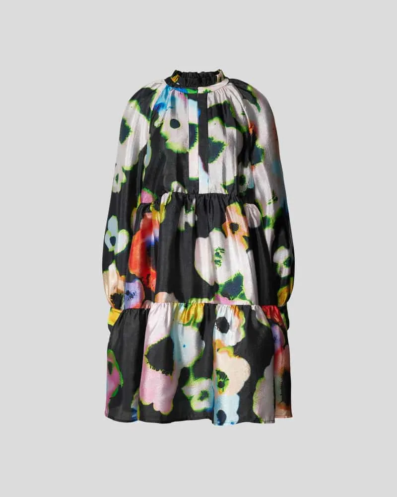 Stine Goya Minikleid mit floralem Print Black