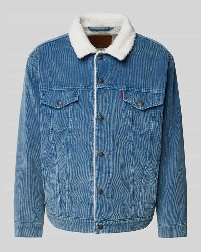 Levi's Relaxed Fit Sherpa Jacket mit Kentkragen Jeansblau