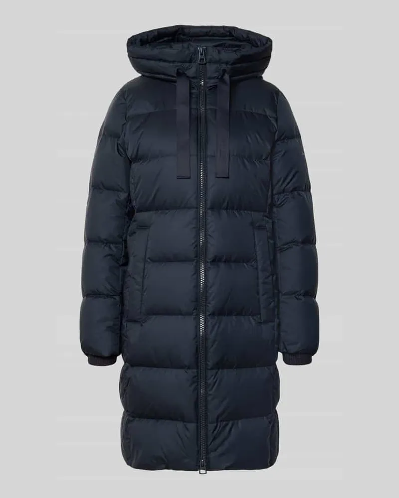 Marc O'Polo Regular Fit Daunenmantel mit Label-Print Marine