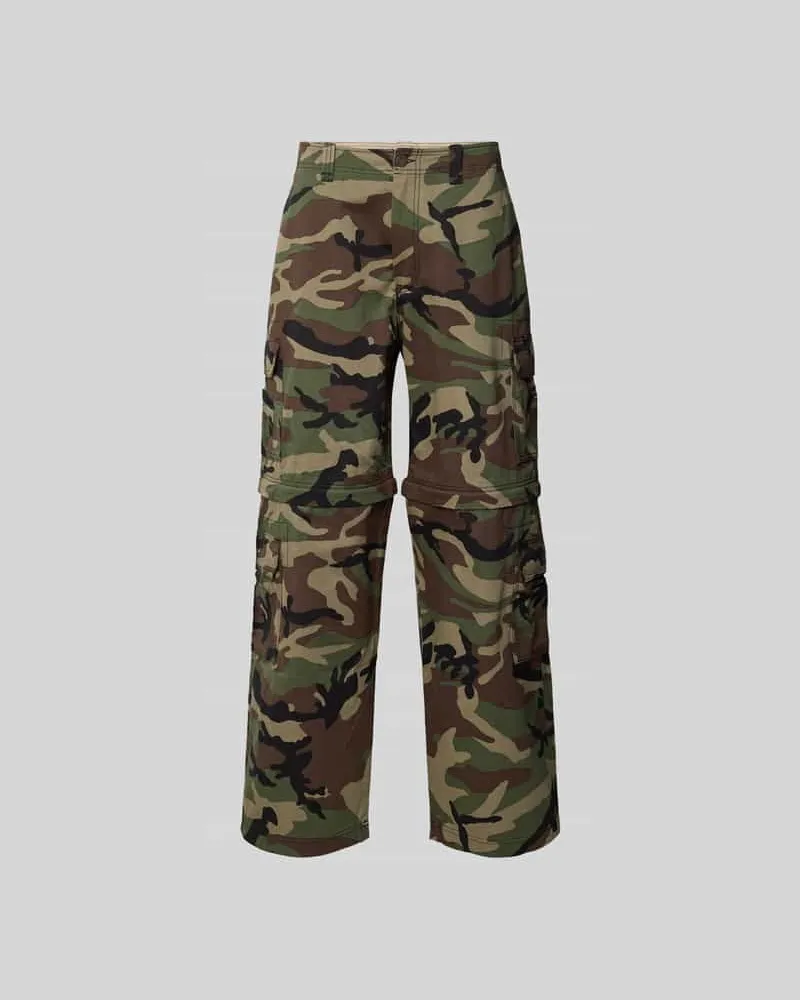 VETEMENTS Relaxed Fit Cargohose aus Baumwolle Dunkelgruen