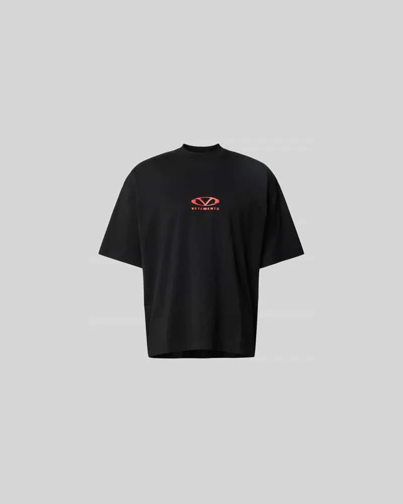 VETEMENTS Oversized T-Shirt aus Baumwolle Black