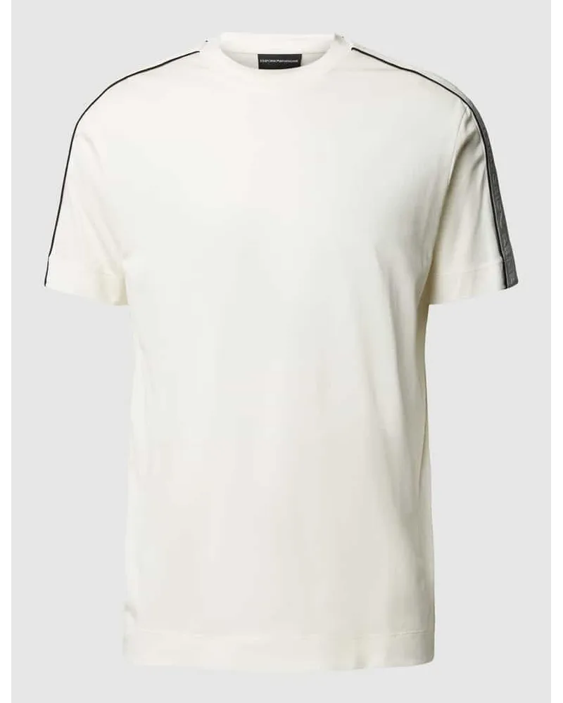 Emporio Armani T-Shirt im unifarbenen Design Offwhite