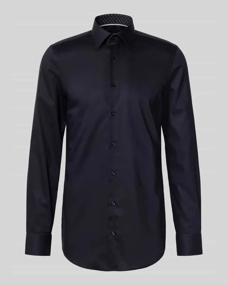 HUGO BOSS Slim Fit Businesshemd mit extra langem Arm Modell 'HANK Marine