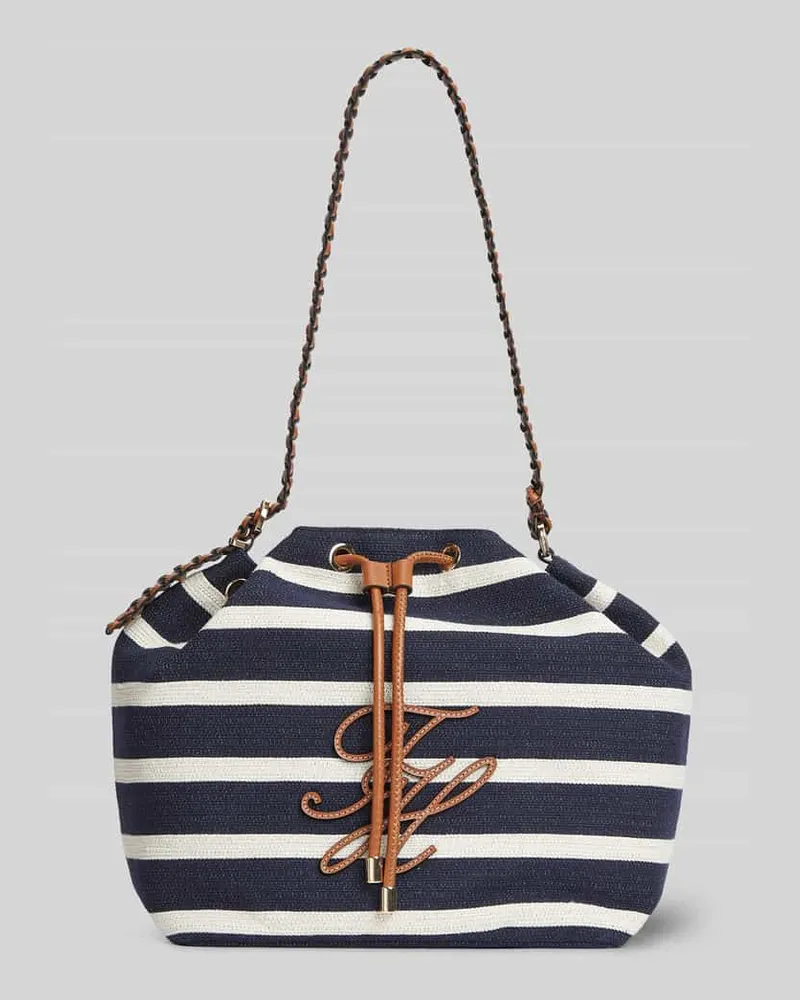 Tommy Hilfiger Beuteltasche aus Baumwoll-Mix Dunkelblau