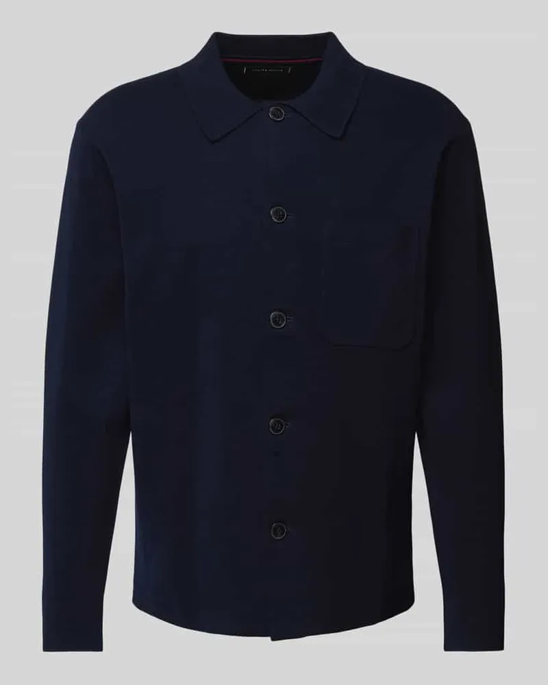 Tommy Hilfiger Cardigan mit Brusttasche Marine