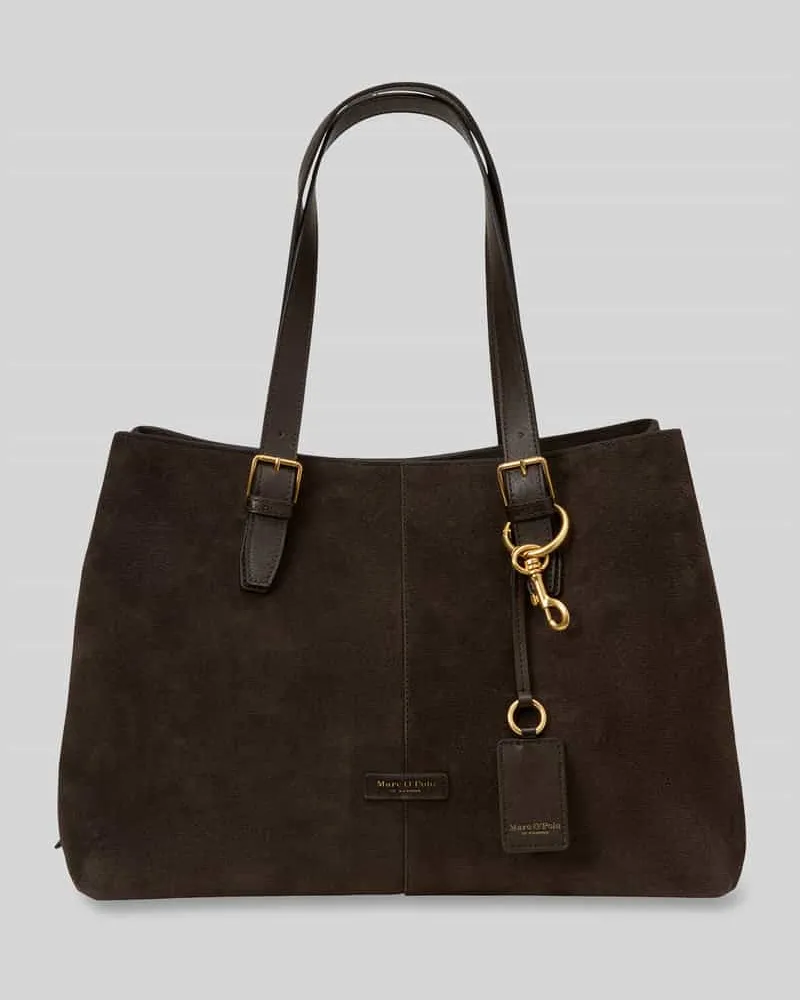 Marc O'Polo Shopper aus Rindsvelours Dunkelbraun