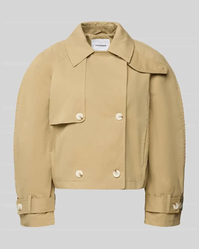 Topshop Trenchcoat mit Ärmelriegeln Modell 'MIA Beige