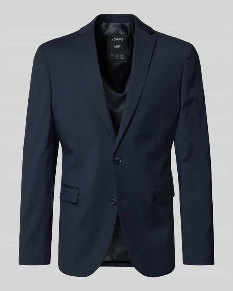 S.Oliver Slim Fit Anzugsakko mit Viskose-Anteil Dunkelblau