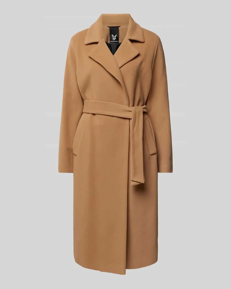 Fuchs Schmitt Shaped Fit Wollmantel mit Kaschmir-Anteil Camel