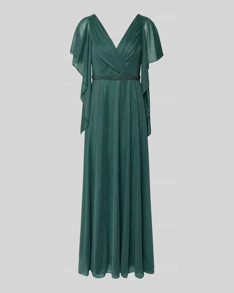 Vera Mont Maxikleid in Glitzer-Optik mit V-Ausschnitt Dunkelgruen
