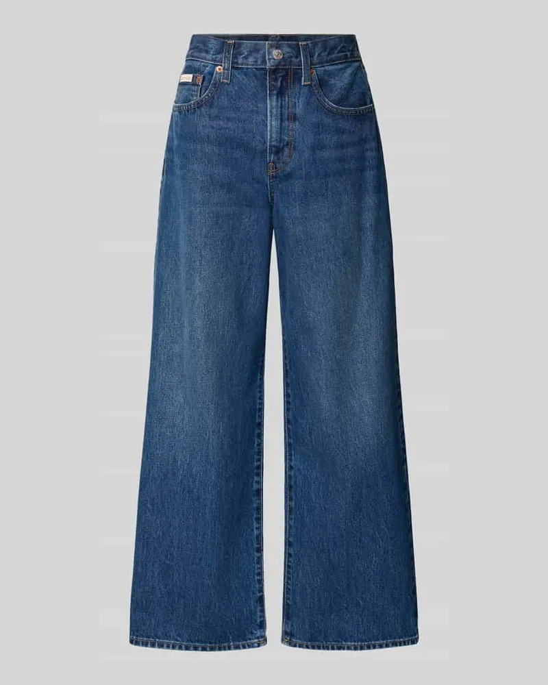 Calvin Klein Wide Leg Jeans aus reiner Baumwolle Modell 'JULIU Dunkelblau