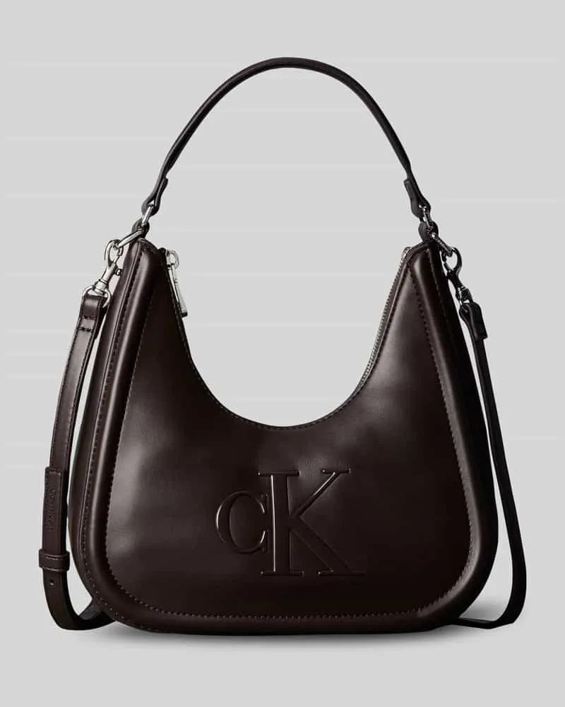 Calvin Klein Umhängetasche mit Logo-Prägung Dunkelbraun