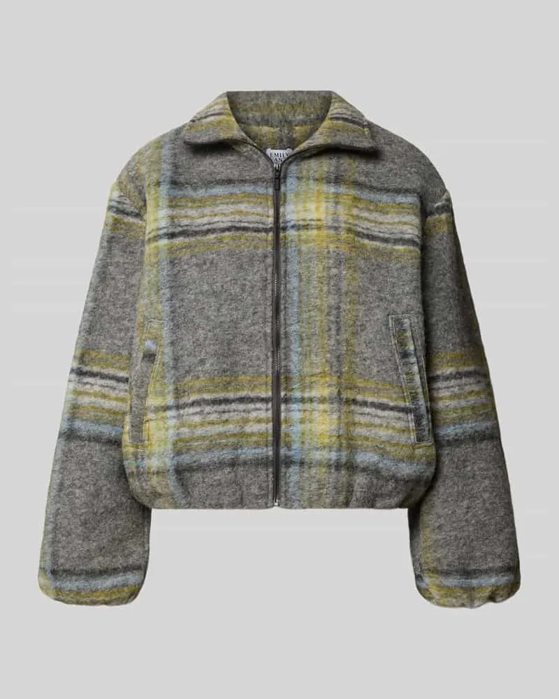 Emily van den Bergh Wolljacke aus Woll-Mix Mittelgrau