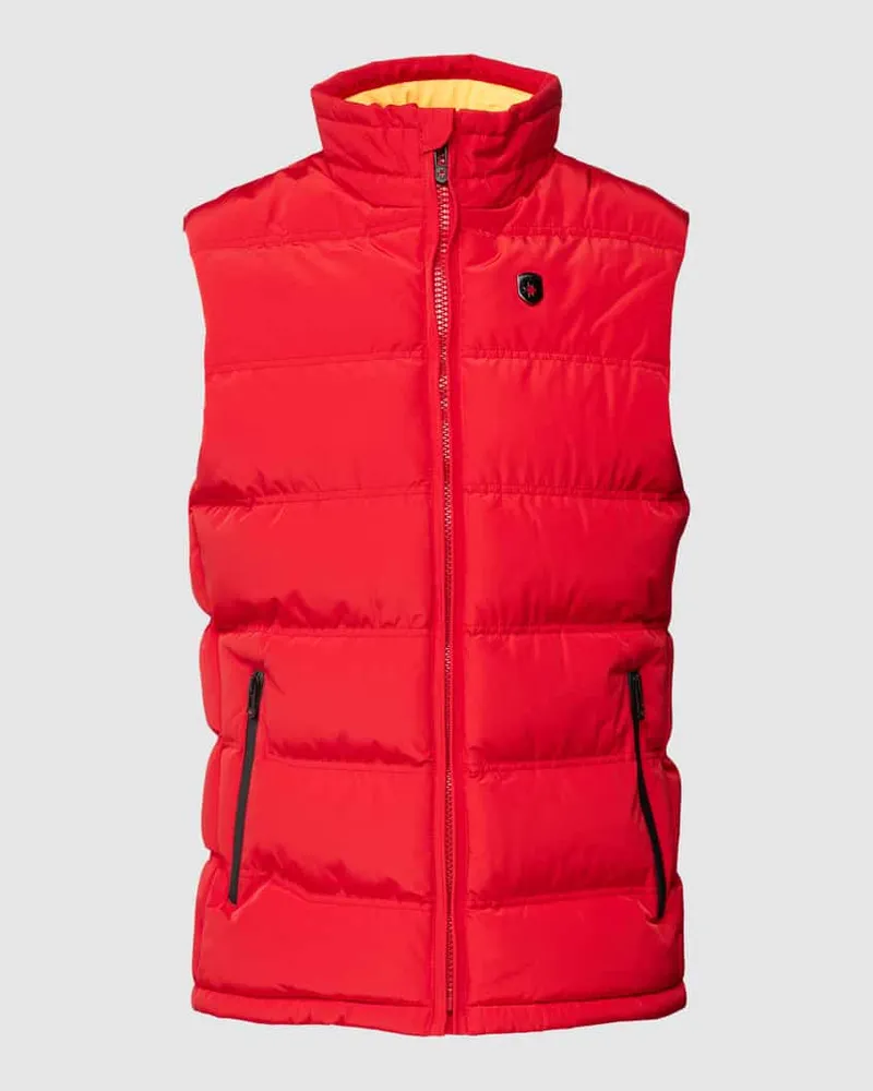 Wellensteyn Regular Fit Steppweste mit Label-Applikation Modell 'SNOWDOME Rot