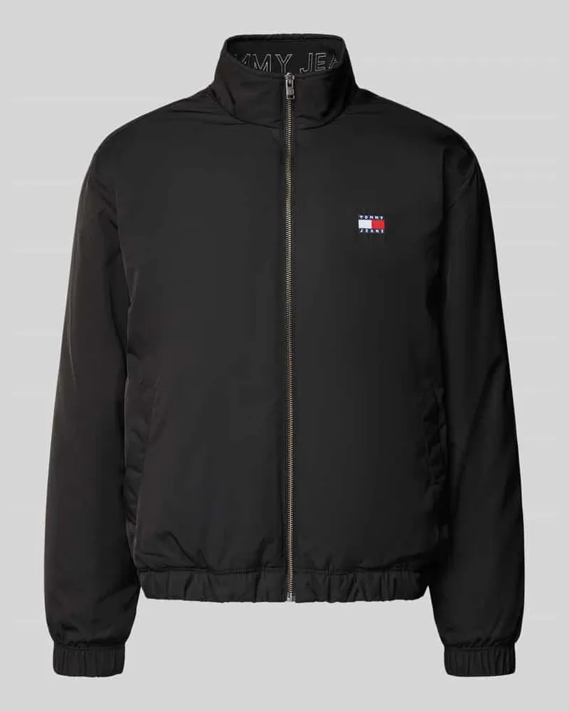 Tommy Hilfiger Relaxed Fit Bomberjacke mit Stehkragen Black