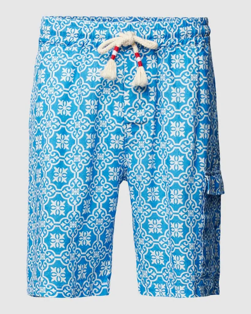 MC2 Saint Barth Bermudas aus Leinen Modell 'MARSEILLE Tuerkis