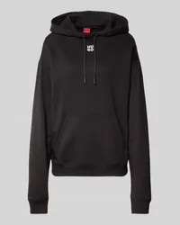 HUGO BOSS Oversized Hoodie mit Label-Print Modell 'Delfinia Black