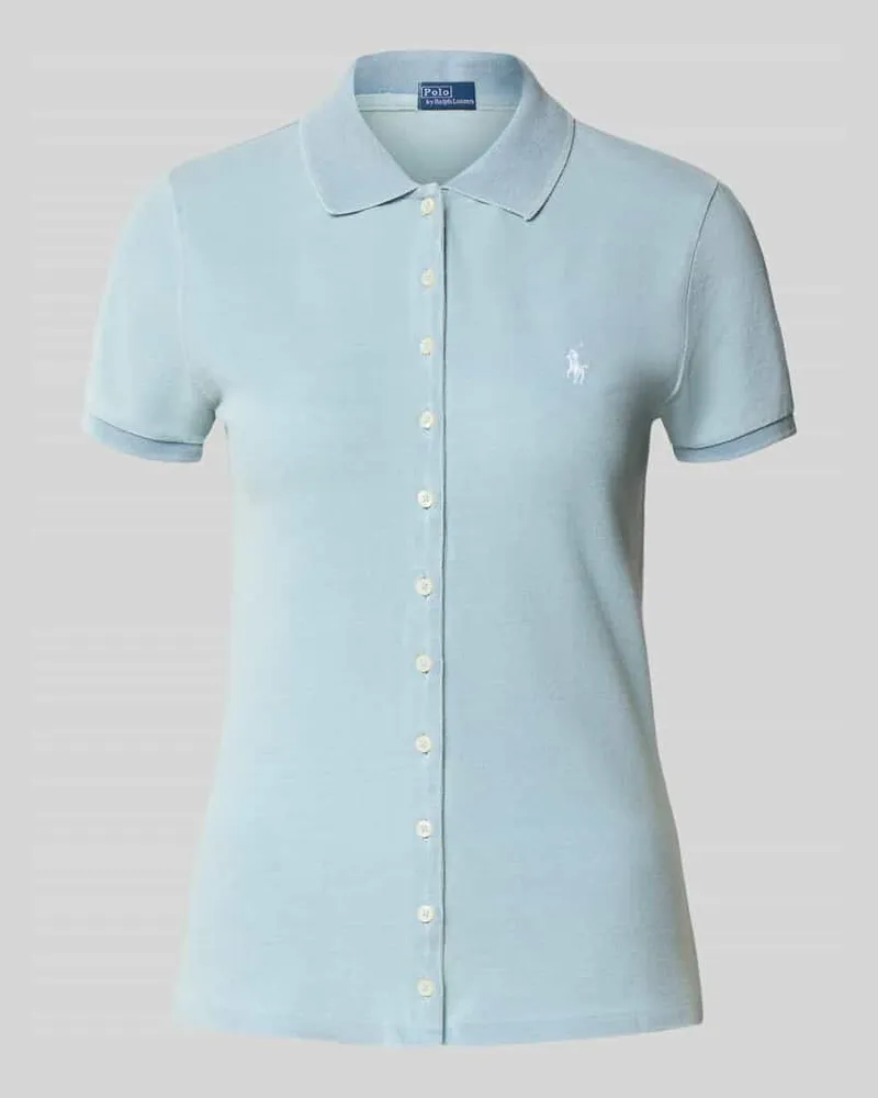 Ralph Lauren Hemdbluse mit Knopfleiste Hellblau