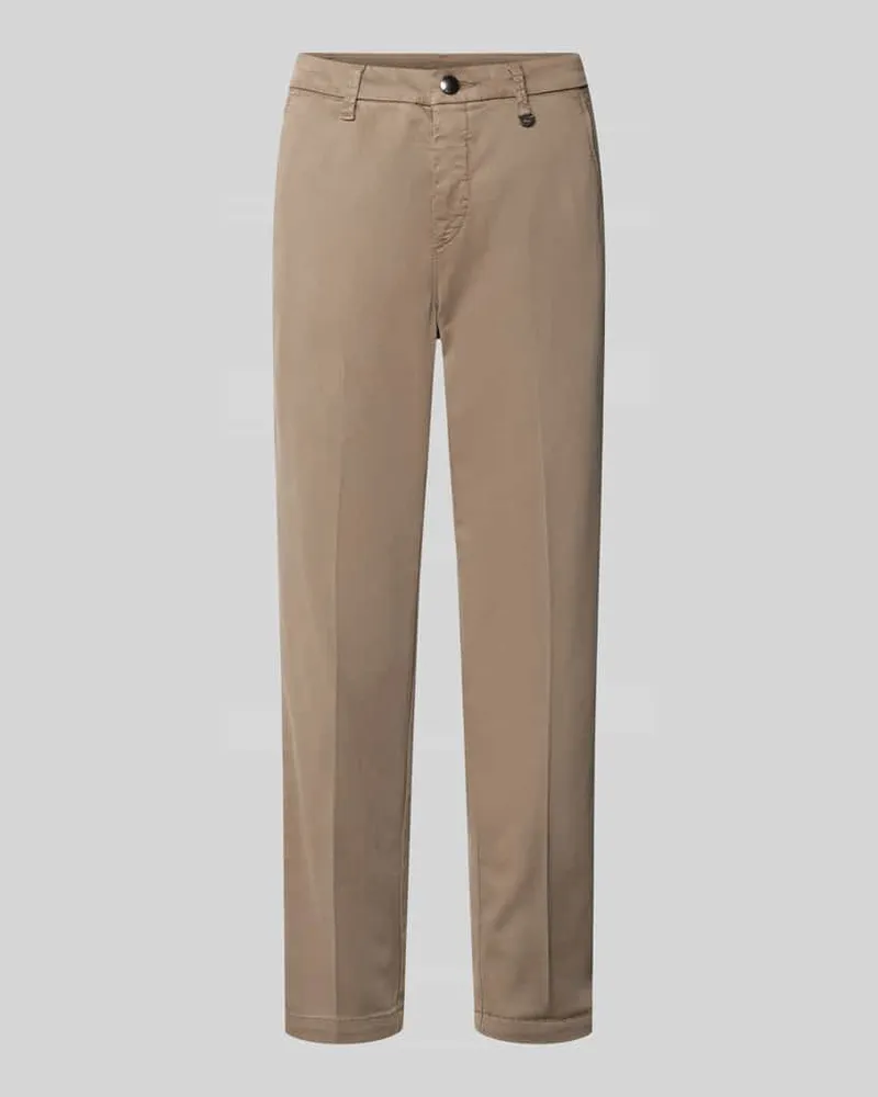 MAC Jeans Chino mit Label-Detail Modell 'CHINO TURN UP Oliv
