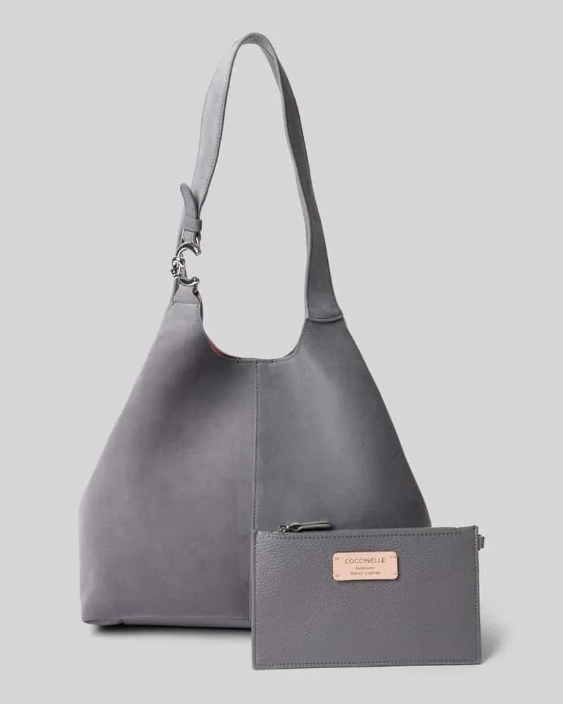 Coccinelle Tote Bag mit Logo-Detail Rauchblau
