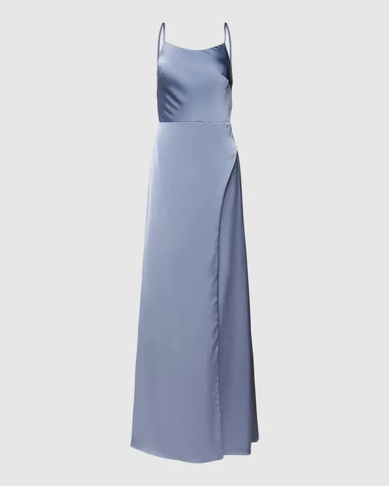 Mascara Abendkleid mit Spaghettiträgern Rauchblau