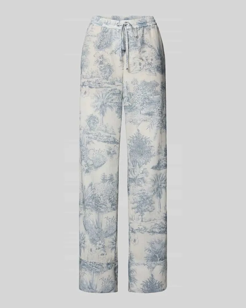 SEDUCTIVE  Stoffhose mit elastischem Bund Modell 'VIOLETTA Blau