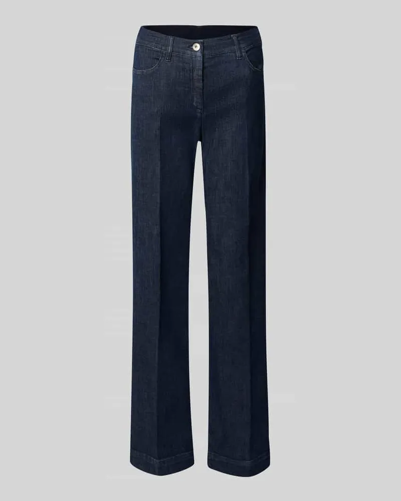 TONI Straight Leg Jeans mit Bügelfalten Modell 'Jenny Jeansblau
