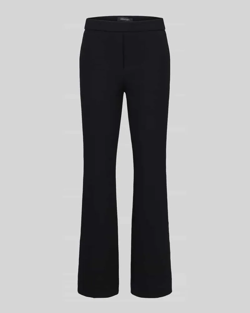 SteHmann Regular Fit Gerade Hose aus Viskose-Mix Modell 'Editta Black