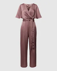 Christian Berg Jumpsuit in Wickel-Optik Schlamm