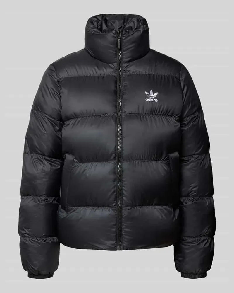 adidas Regular Fit Steppjacke mit Logo-Stitching Black