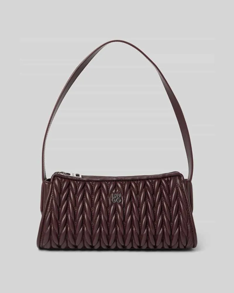 HUGO BOSS Handtasche mit Label-Applikation Modell 'Chris 2.0 Bordeaux