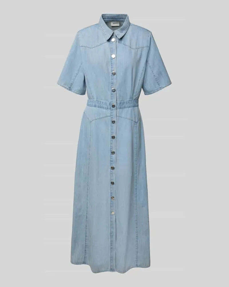 Gestuz Jeanskleid mit 1/2-Arm Modell 'sauda Hellblau