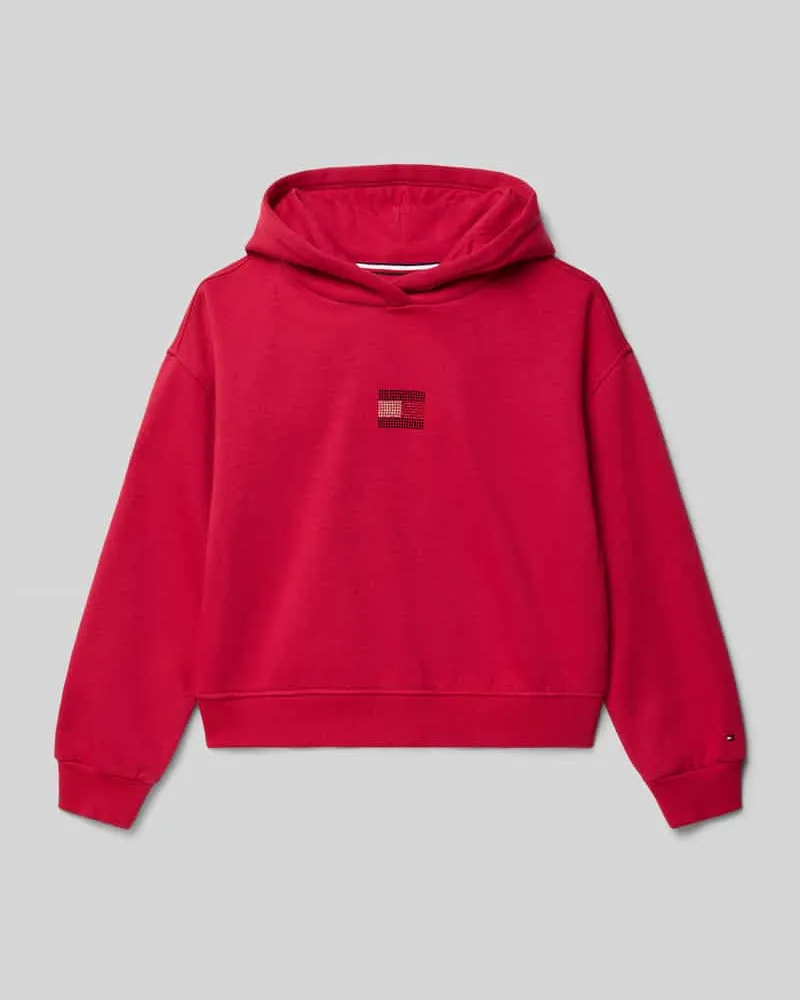 Tommy Hilfiger Regular Fit Hoodie aus Baumwoll-Mix Kirsche