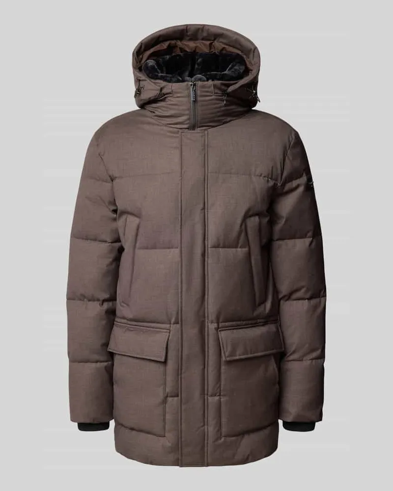 Bugatti Regular Fit Jacke aus Viskosemix Taupe