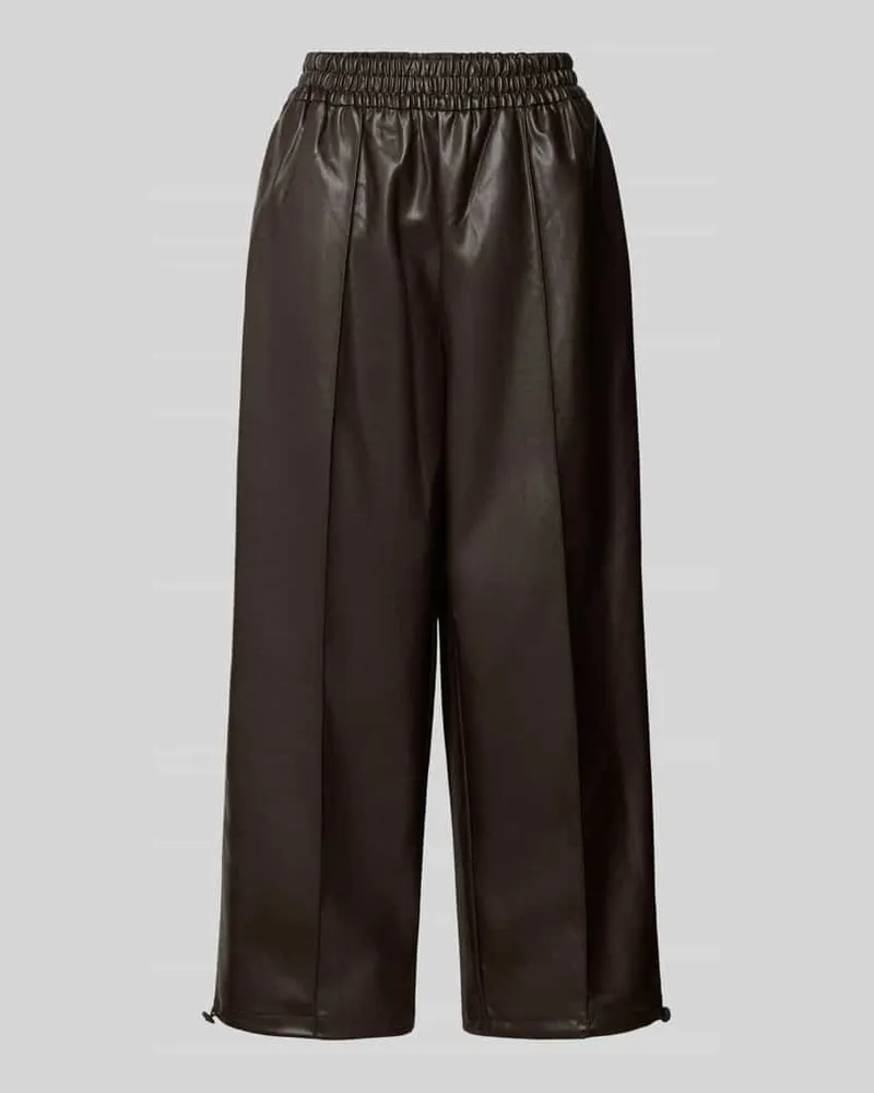 Rich&Royal Straight Fit Hose in Leder-Optik Schoko