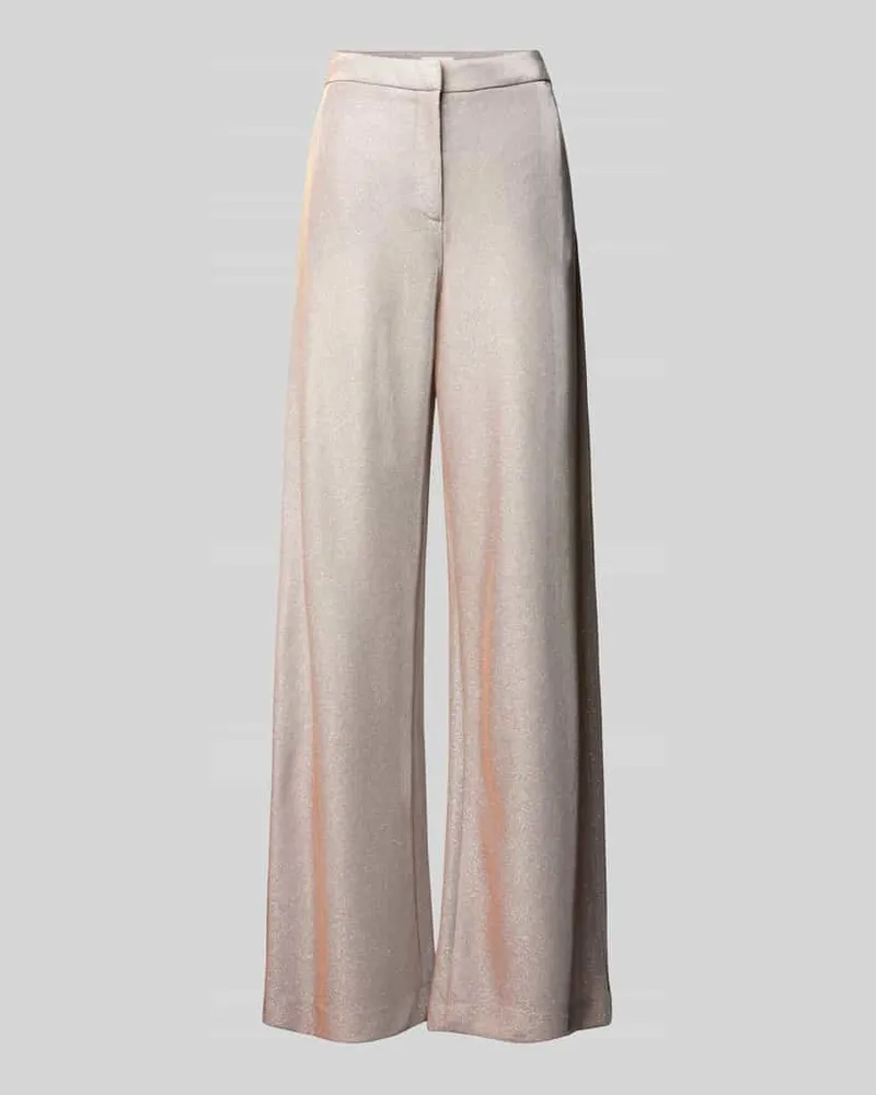 JAKE*S Wide Leg Stoffhose mit elastischem Bund Metallic