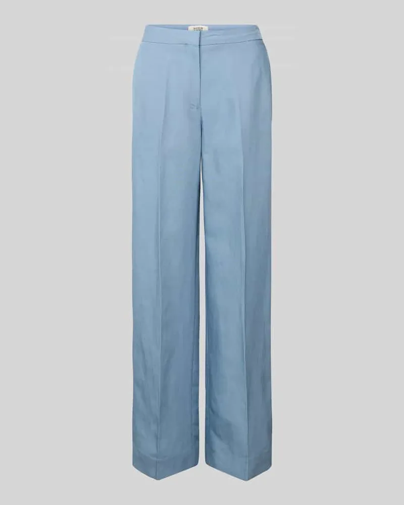 Scotch&Soda Wide Leg Stoffhose aus Viskose-Leinen-Mix Hellblau