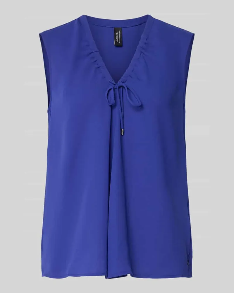 Marc Cain Regular Fit Bluse mit Zierschleife Royal