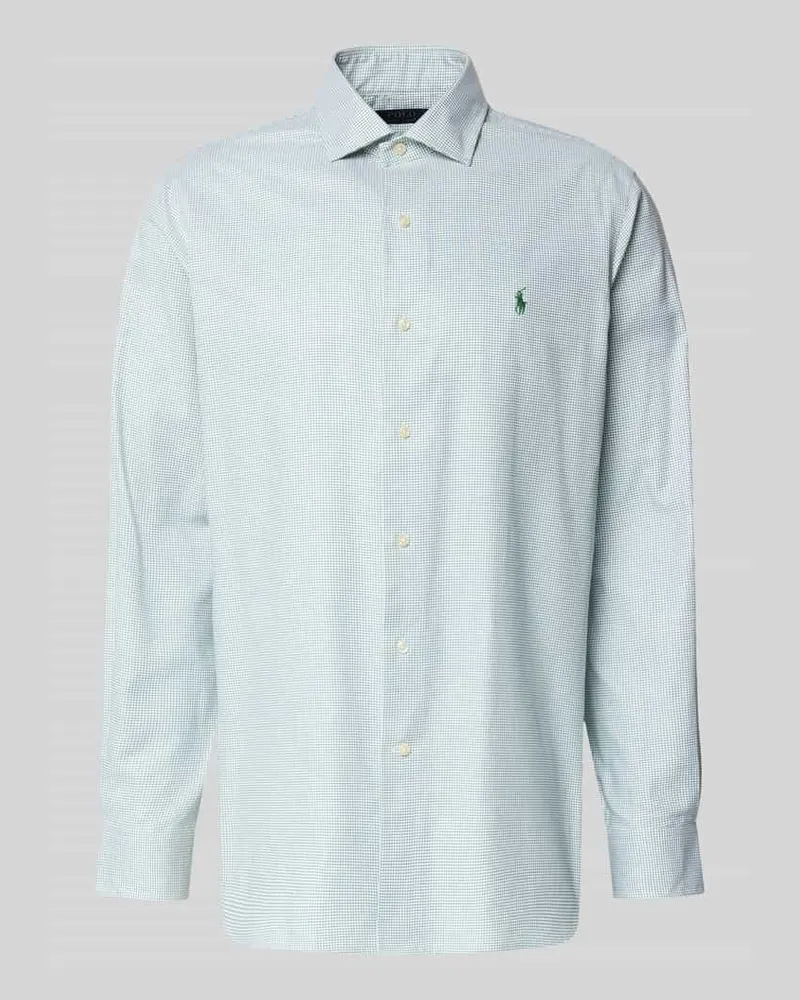 Ralph Lauren Regular Fit Business-Hemd mit Kentkragen Gruen
