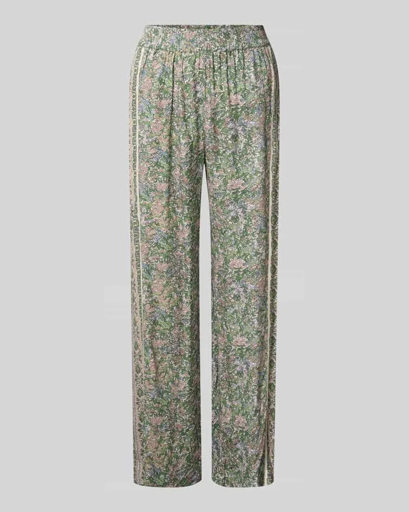Mos Mosh Stoffhose aus Viskose im Allover-Look Modell 'Bala Gruen