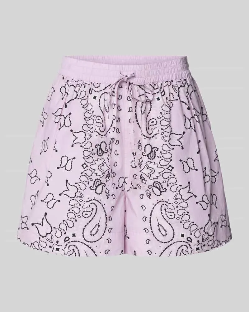 Essentiel Loose Fit Shorts mit Motiv-Print Modell 'HISSELS Rosa