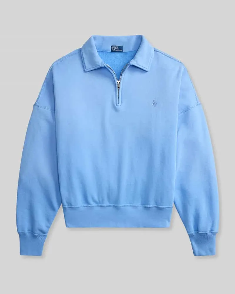 Ralph Lauren Comfort Fit Troyer aus Baumwoll-Mix Bleu