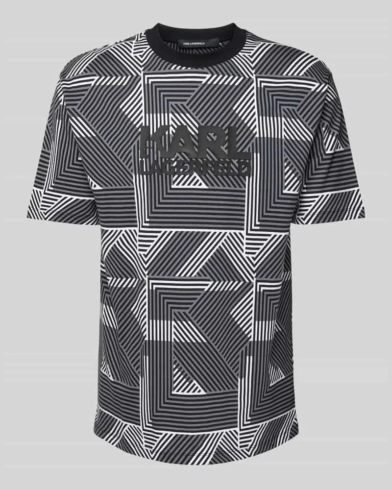 Karl Lagerfeld T-Shirt mit Label-Print Black