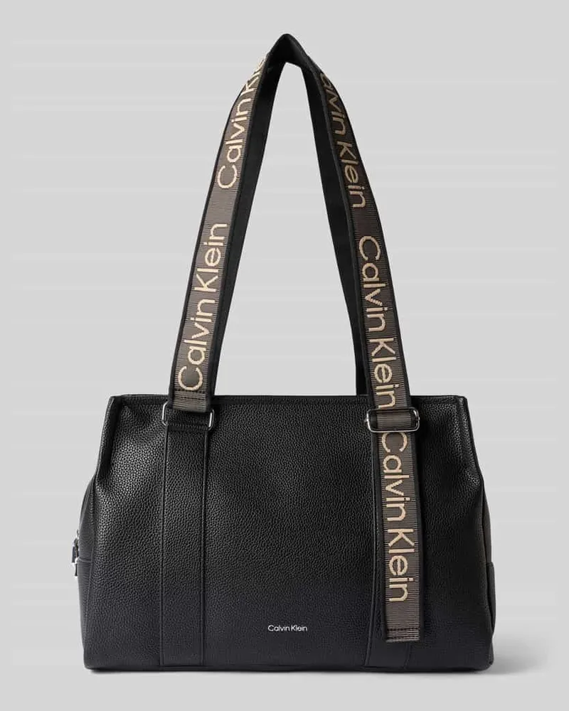 Calvin Klein Shopper aus Baumwoll-Mix Black