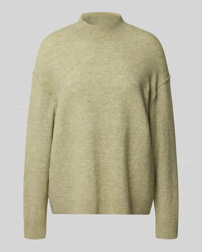 Marc O'Polo Regular Fit Strickpullover aus Schurwoll-Mix Schilf