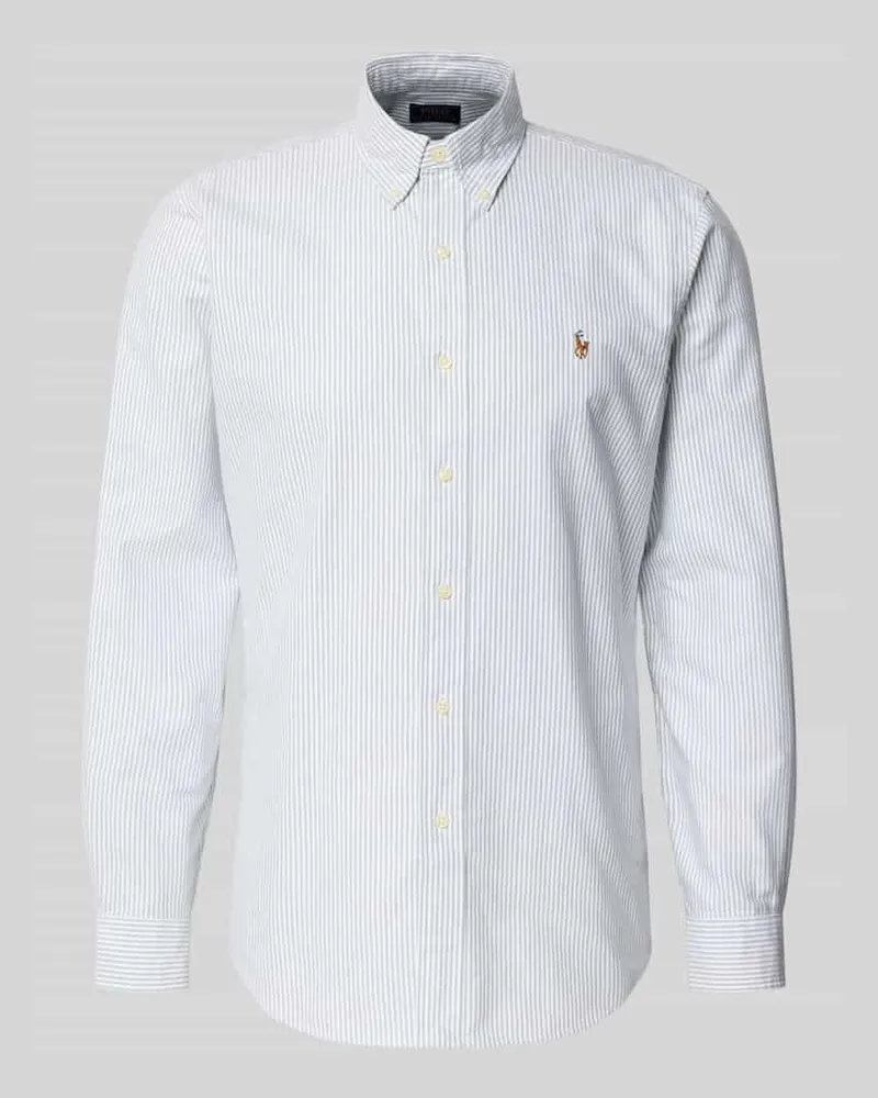 Ralph Lauren Custom Fit Freizeithemd mit Button-Down-Kragen Gruen